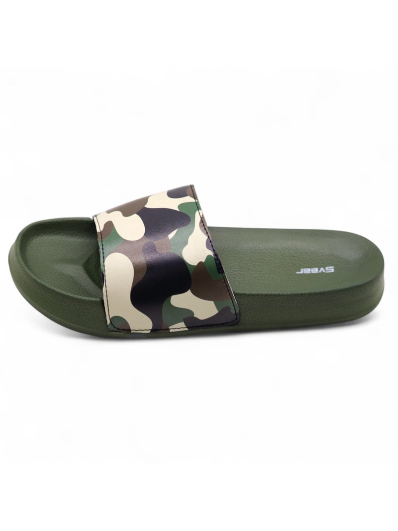 Svaar Men’s Camouflage Printed Slides Soft Cushioned Slip-On Slippers for Indoor Outdoor Use - Image 4