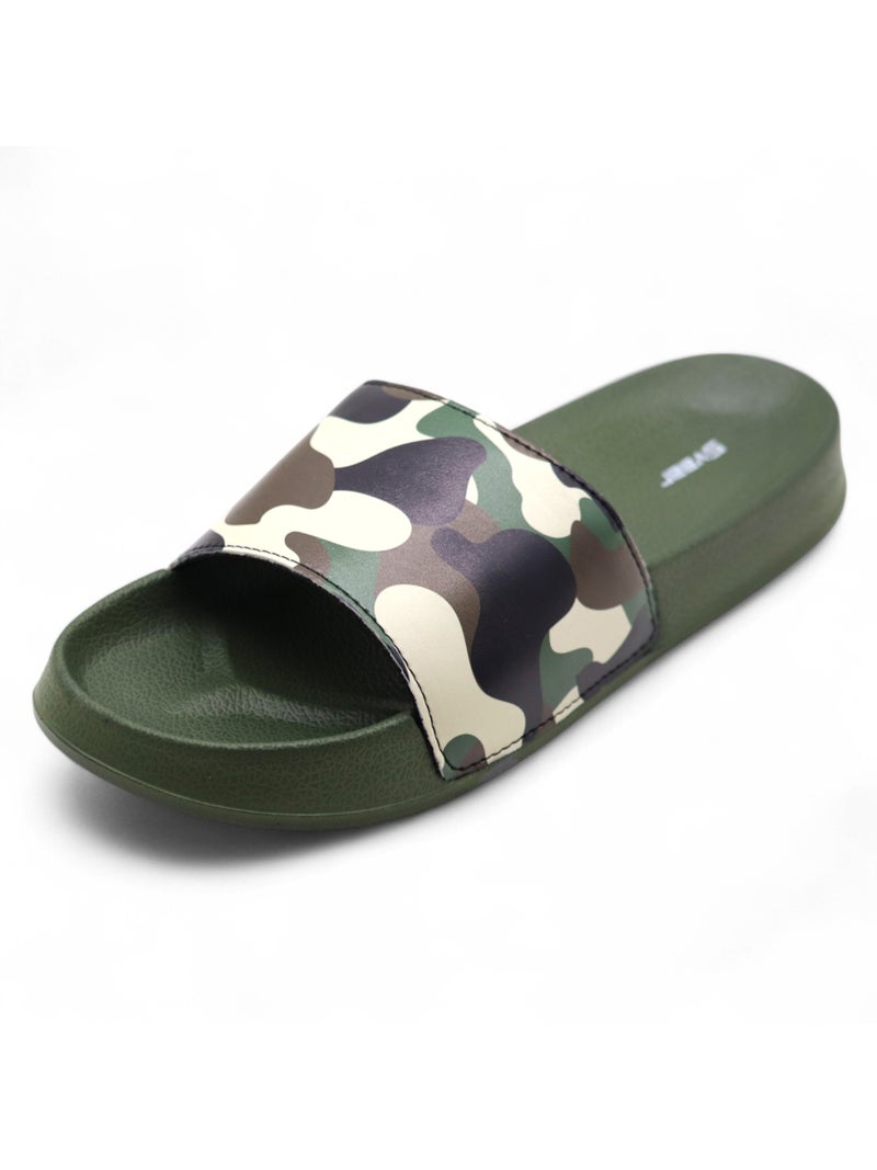 Svaar Men’s Camouflage Printed Slides Soft Cushioned Slip-On Slippers for Indoor Outdoor Use - Image 2