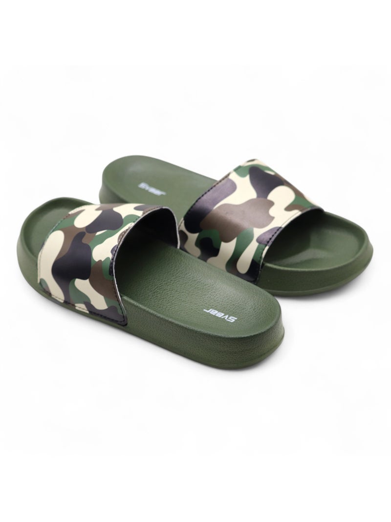 Svaar Men’s Camouflage Printed Slides Soft Cushioned Slip-On Slippers for Indoor Outdoor Use - Image 5