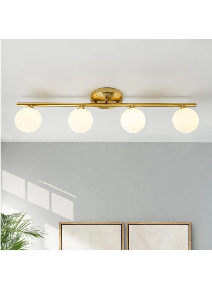 Cluc Gold Globo di vetro Chandelier - 4  globes - Image 2