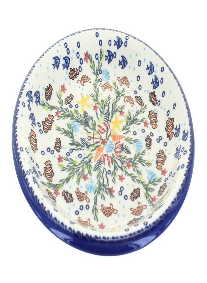 Blue Rose Pottery Blue Rose Polish Pottery - Yellow Atlantis Dinner Plate - 10" Diameter - Great for Everyday Dining, Casual Dining, or as Formal Dinnerware - Image 1
