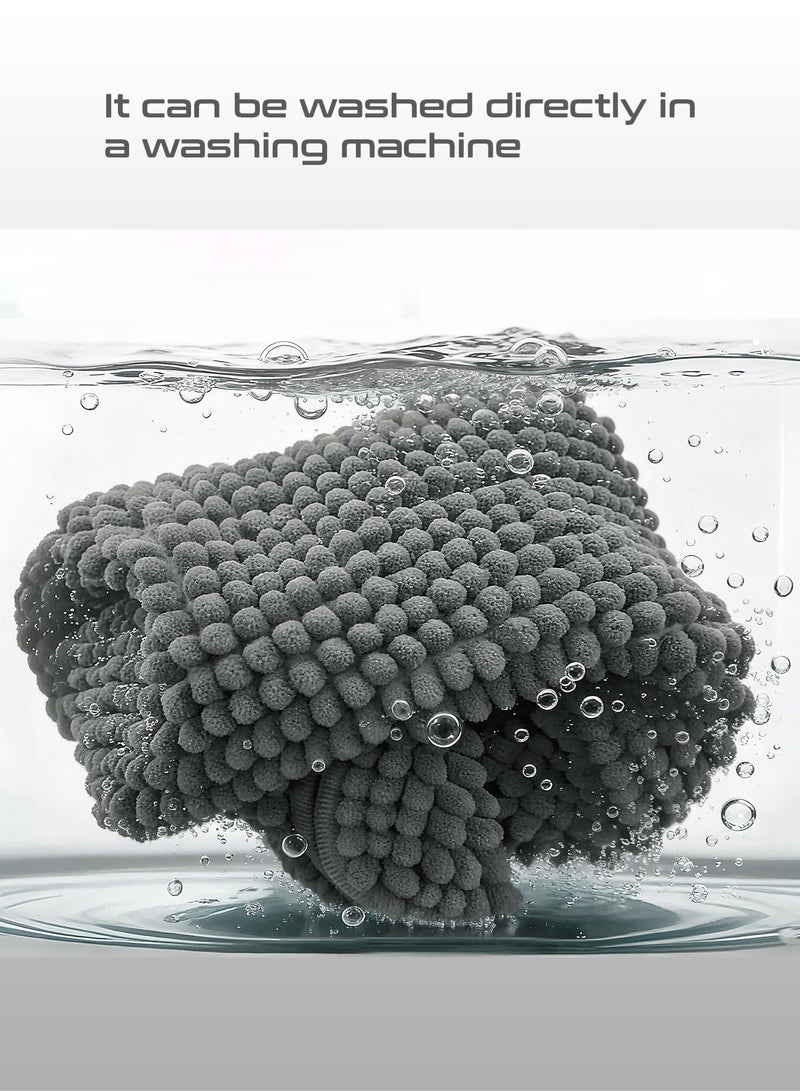 مي فازا سجادة حمام من الشنيل - سجادة حمام قصيرة ناعمة من القطيفة - سجادة أرضية مضادة للانزلاق - امتصاص سريع للماء - قابلة للغسل في الغسالة - 40*60 سم - Image 5