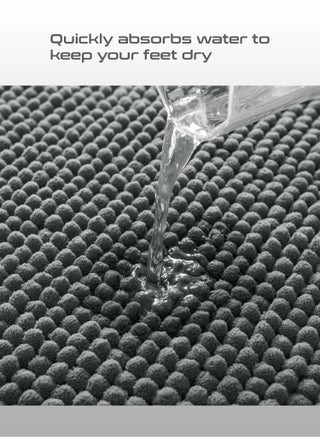 Chenille Bathroom Mat - Soft Short Plush Bath Rug - Anti-slip Floor Mat - Quick Water Absorption - Machine Washable - 40*60cm - view 3