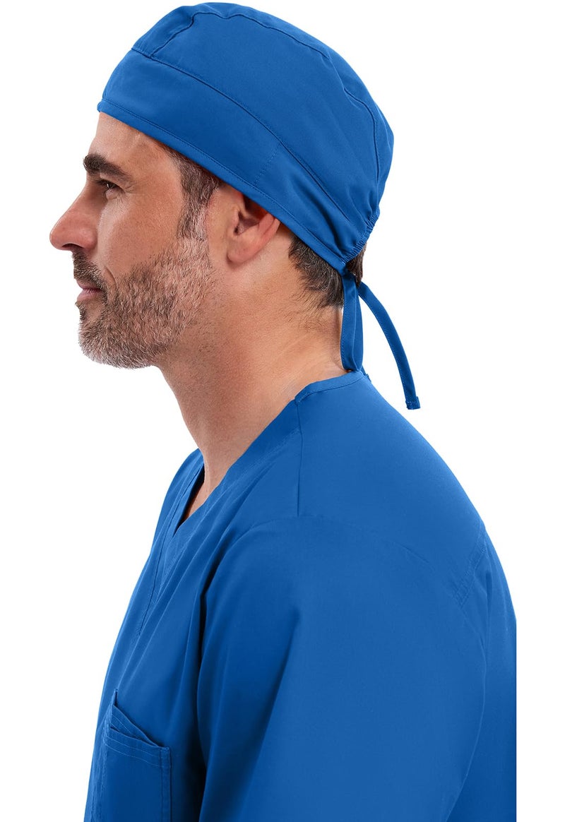 Cherokee Men and Women Scrub Cap with Adjustable Elastic Tie-Back Lightweight, Breathable No-Slip Unisex Surgical Cap - 2506, OS, Royal - Image 1