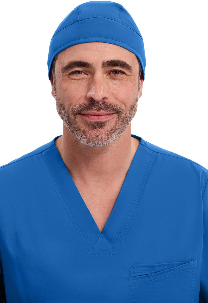 Cherokee Men and Women Scrub Cap with Adjustable Elastic Tie-Back Lightweight, Breathable No-Slip Unisex Surgical Cap - 2506, OS, Royal - Image 2