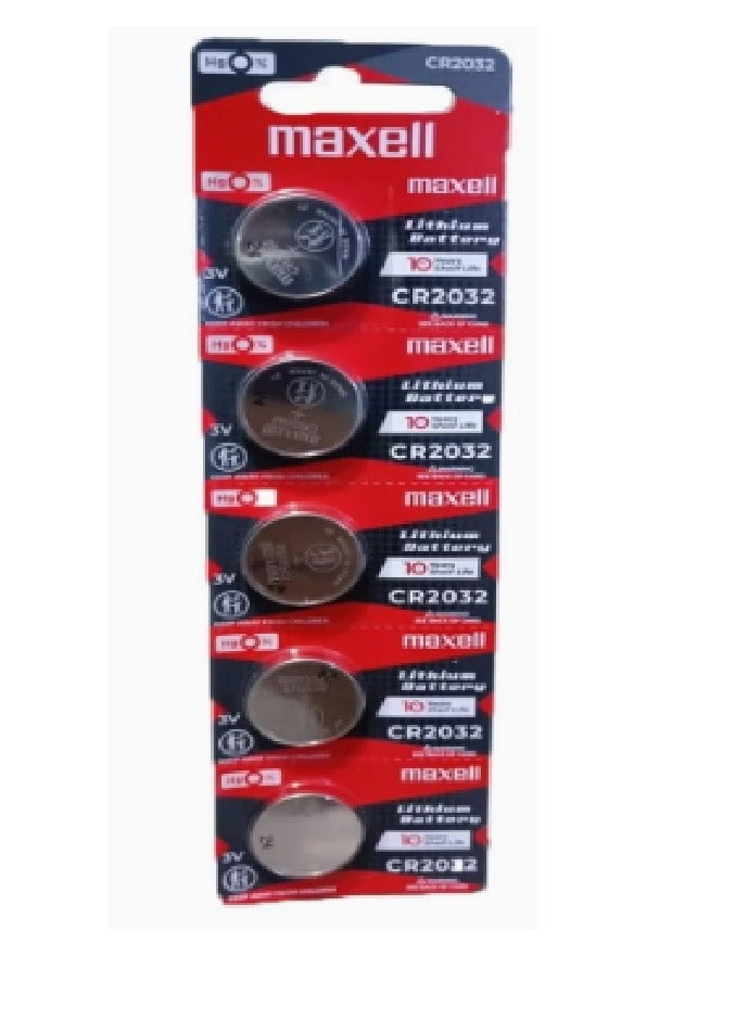 Maxell 5 pcs CR2032 lithium battery 