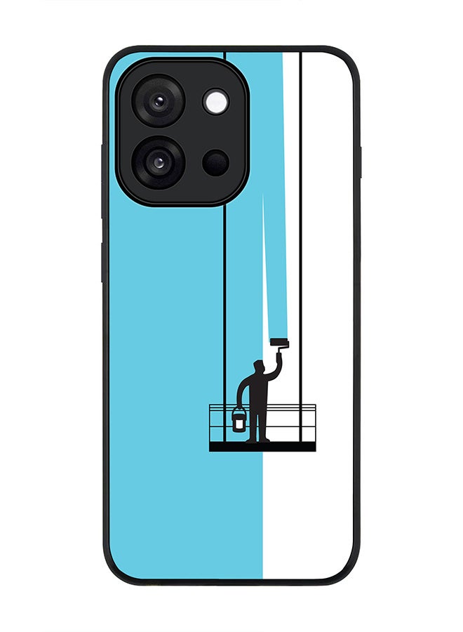 Stylizedd For OnePlus 13s / 13T Case,Slim fit Camera Protection, Shockproof Thin Phone cover  - Paint Hanger (Blue)