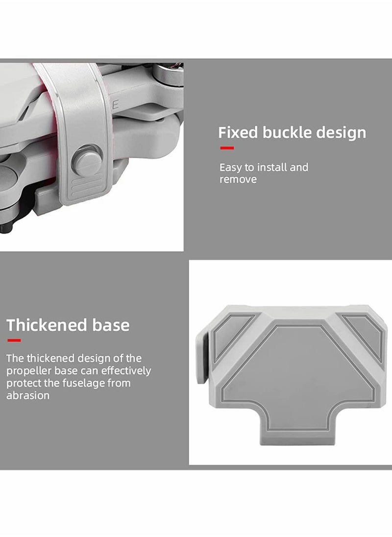 Excefore for DJI Mavic mini, Mini 2, Mini SE Propeller Holder, Silicone Propellers Guard Strap Protector Stabilizer and Propellers Fixator, Props Blades Guard, Drone Accessories (Grey)  - Image 2