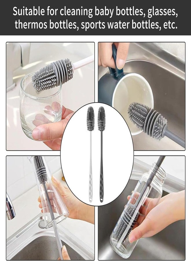 KRUPAVI Bottle Brush, 28 x 3.3 cm Silicone Long Cleaning Brush, Soft Baby Bottle Brush, Multifunctional Silicone Cleaning Brush, for Glass Bottles, Vases, Water Bottles Brushes (1 Pcs) - Image 5