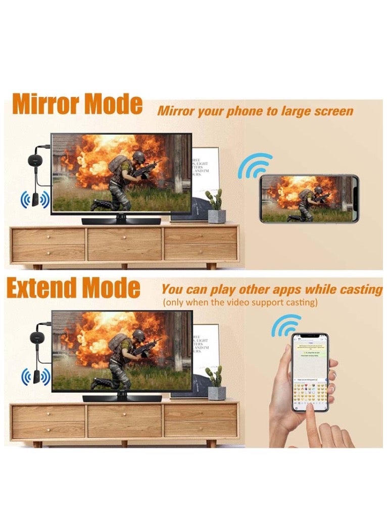 MiraScreen G18 Wireless HD Home TV Screen Projector, 2.4G+5G 4K (Black) - Image 4