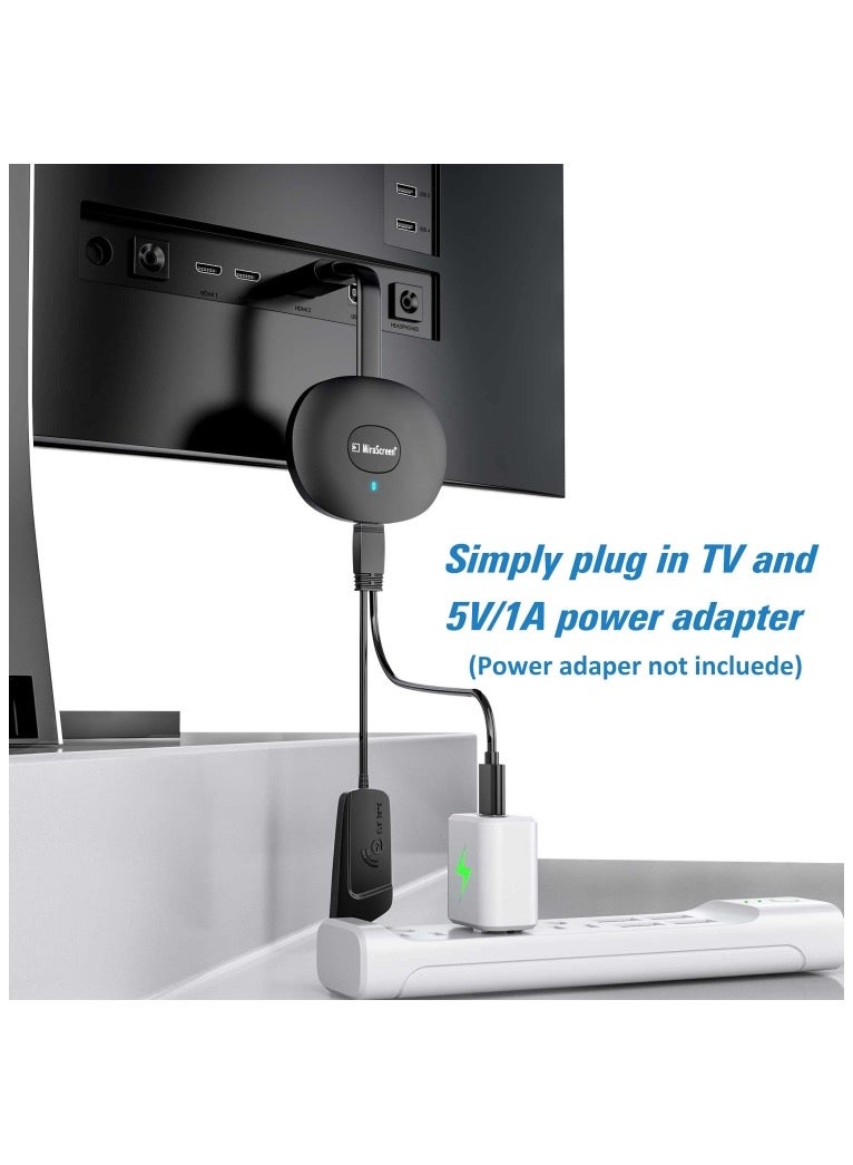 MiraScreen G18 Wireless HD Home TV Screen Projector, 2.4G+5G 4K (Black) - Image 2