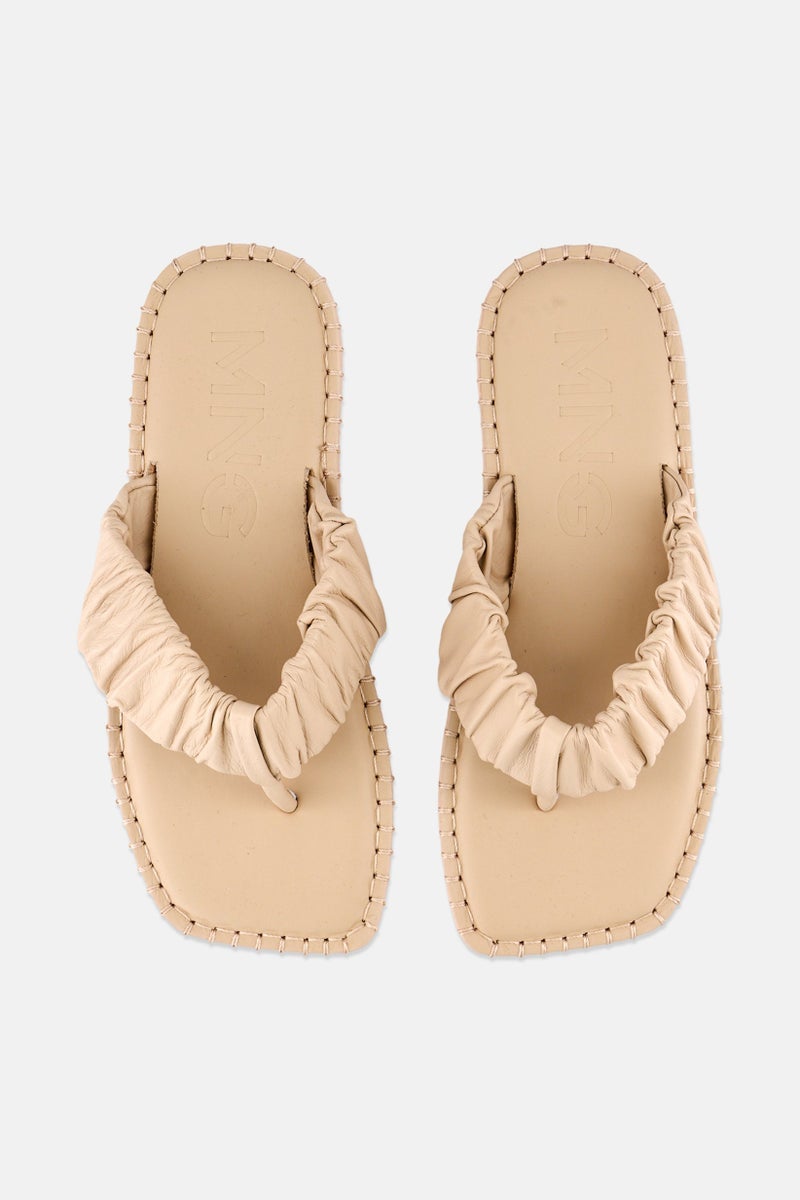 MANGO نعال نسائية 622 تينا سليب أون، كريمي - Image 3