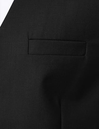 ZEROYAA Men's Hipster Urban Design 3 Pockets Business Formal Dress Vest for Suit Tuxedo ZLSV16 Black Medium - Image 5