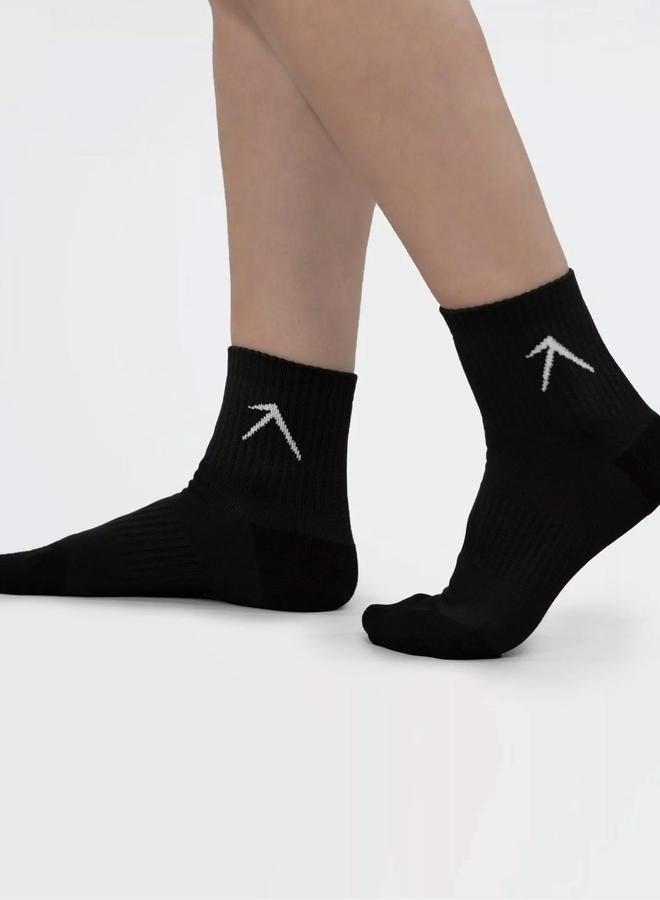 Wizard Pack of 3 - Black Short Crew Dry Touch Socks - Image 1