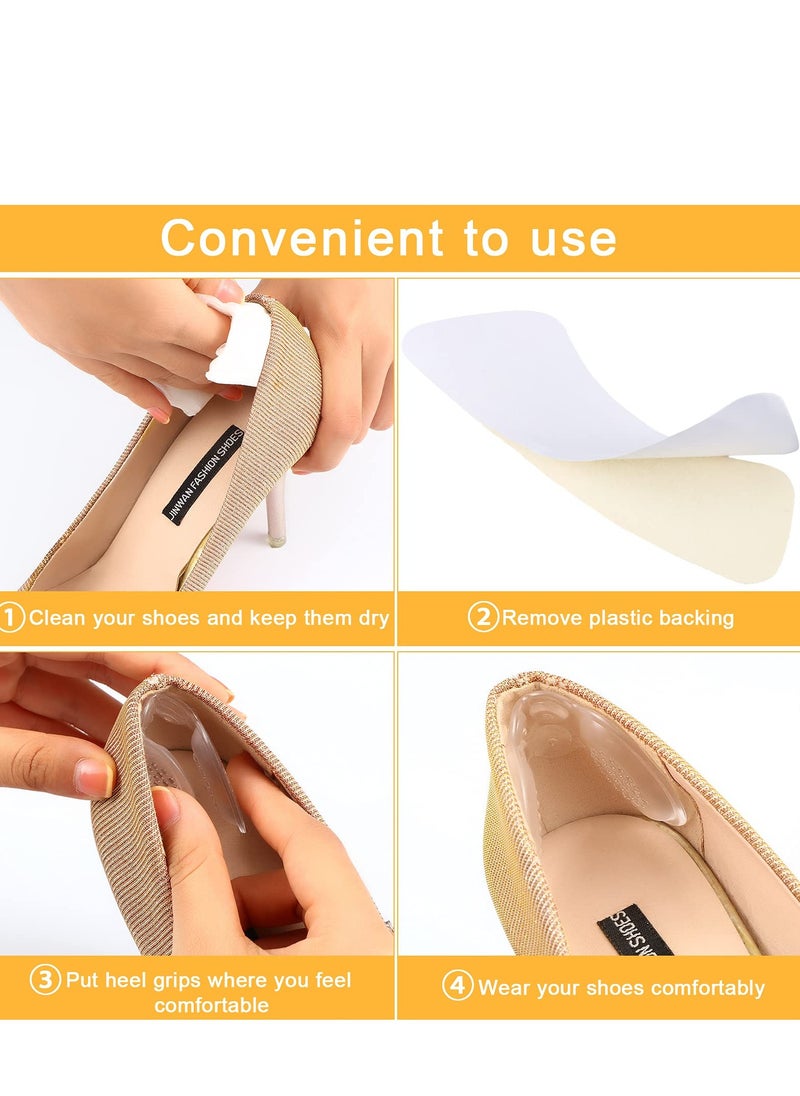 10 Pairs Shoe Filler High Heel Cushion Pads Adjustable Toe Filler Inserts Front Insoles Heel Grips Liner Insert for Preventing Too Big Shoe from Heel Slipping Blisters Relieve Pain (Plain Style)