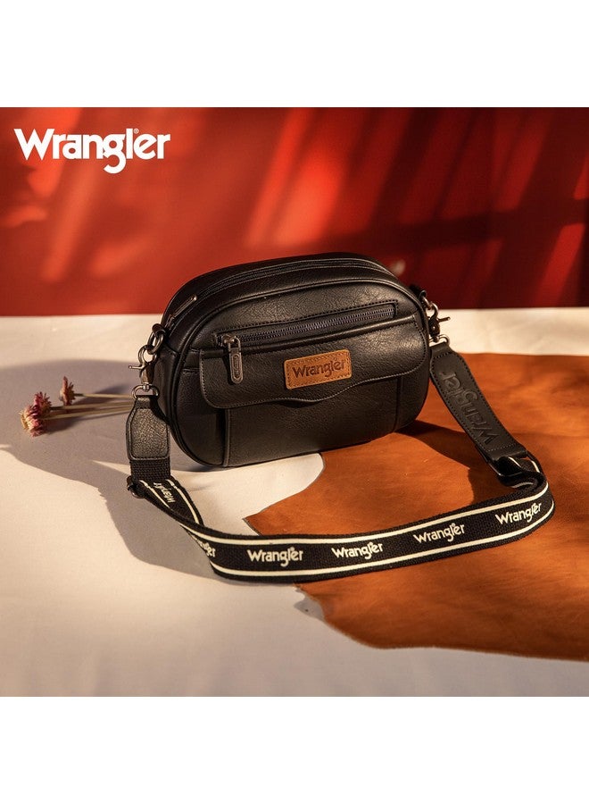 Wrangler Crossbody Purses For Women Trendy Camera Snapshot Bag Shoulder Bag With Wide Strap Wg748194Bk - Image 2