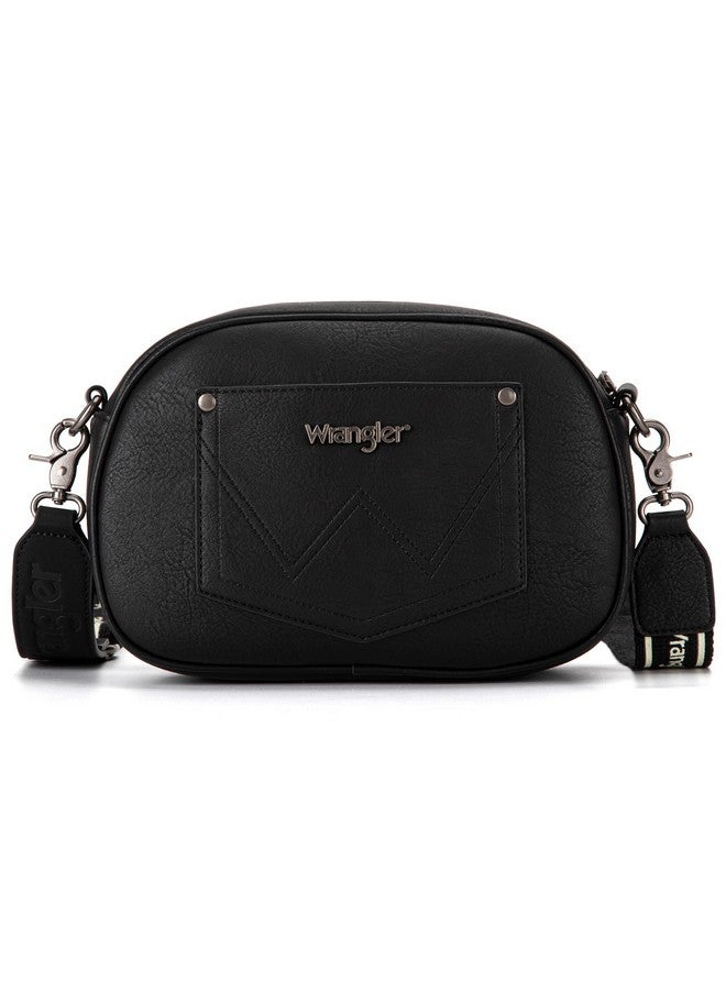 Wrangler Crossbody Purses For Women Trendy Camera Snapshot Bag Shoulder Bag With Wide Strap Wg748194Bk - Image 4