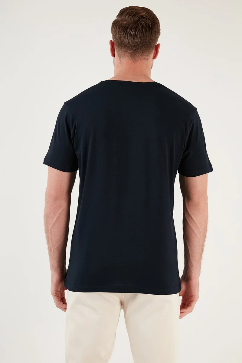 Buratti Printed Cotton Slim Fit Crew Neck T Shirt Men's T Shirt 646B3780