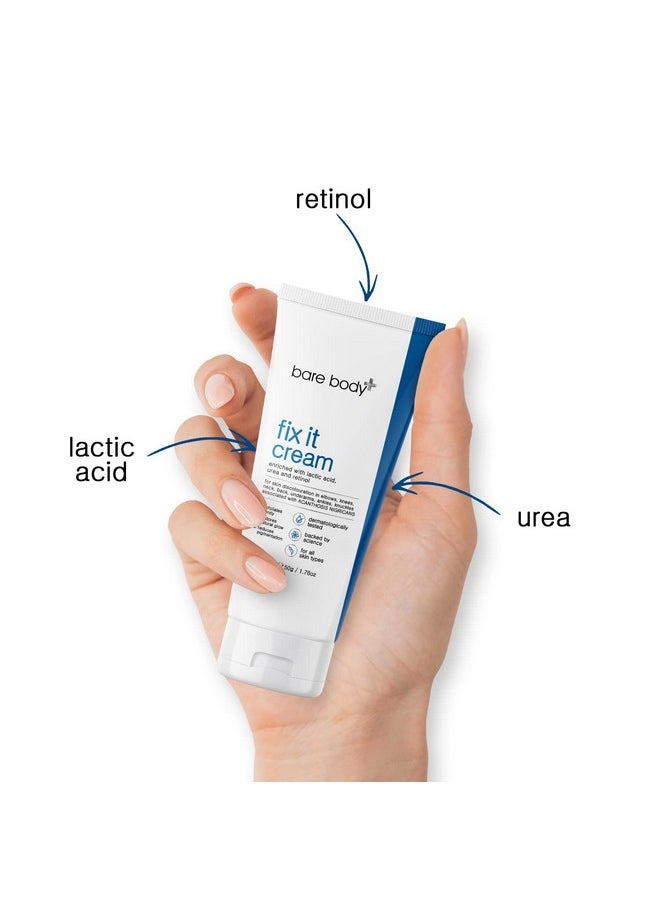Bare Body Essentials Bare Body Plus Fix It Cream | All-in-one Solution for Dark Patches on Knees, Elbows, Neck, Underarms, Back, Ankles, Knuckles| Gentle Exfoliant| 50gm  - Image 2