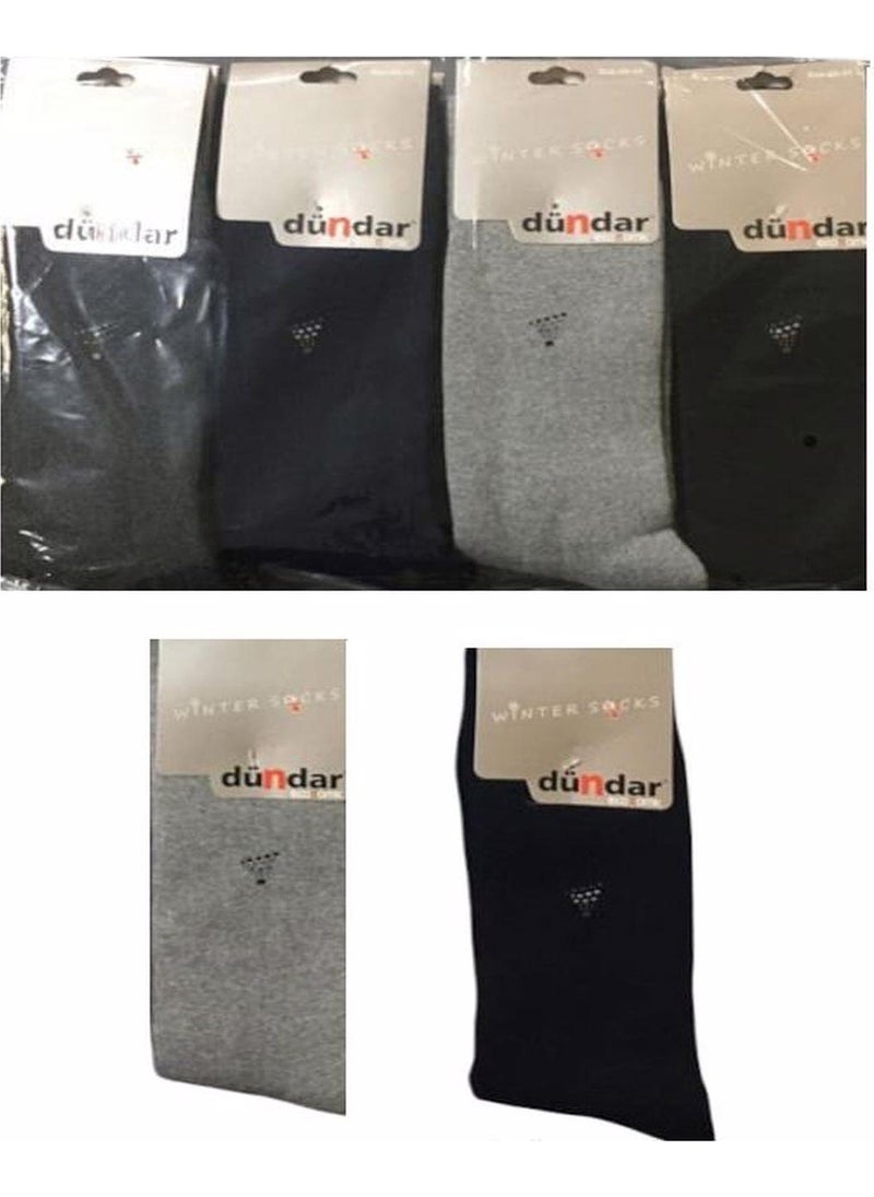 Dundar Men's Towel Lycra Socks 7002 - 6 Pieces