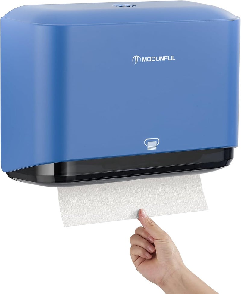 modunful Paper Towel Dispenser Wall Mount - Adhesive Paper Wowel Holder for Bathroom Compact, Touchless Hand Towel Dispenser for Kitchen 200 Sheet - Image 1