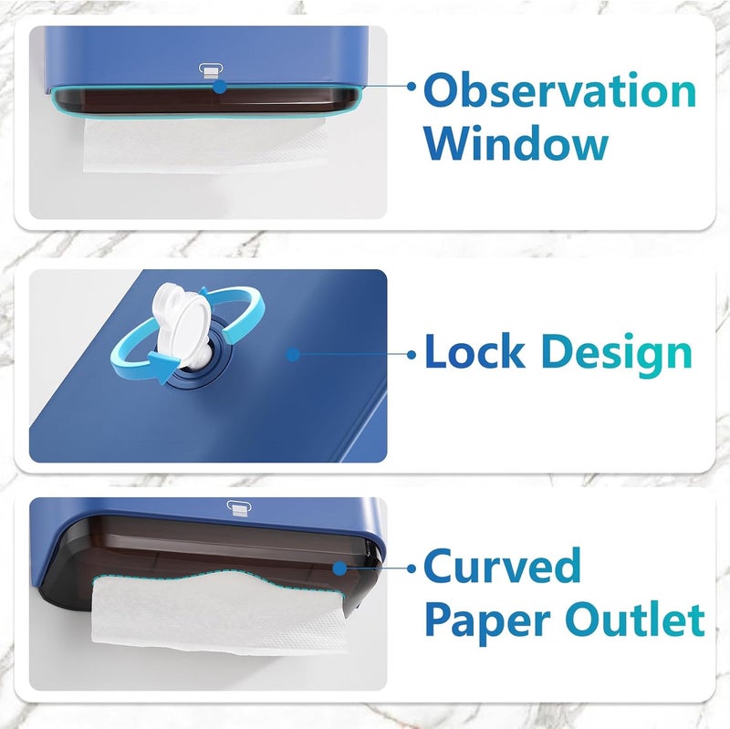 modunful Paper Towel Dispenser Wall Mount - Adhesive Paper Wowel Holder for Bathroom Compact, Touchless Hand Towel Dispenser for Kitchen 200 Sheet - Image 2