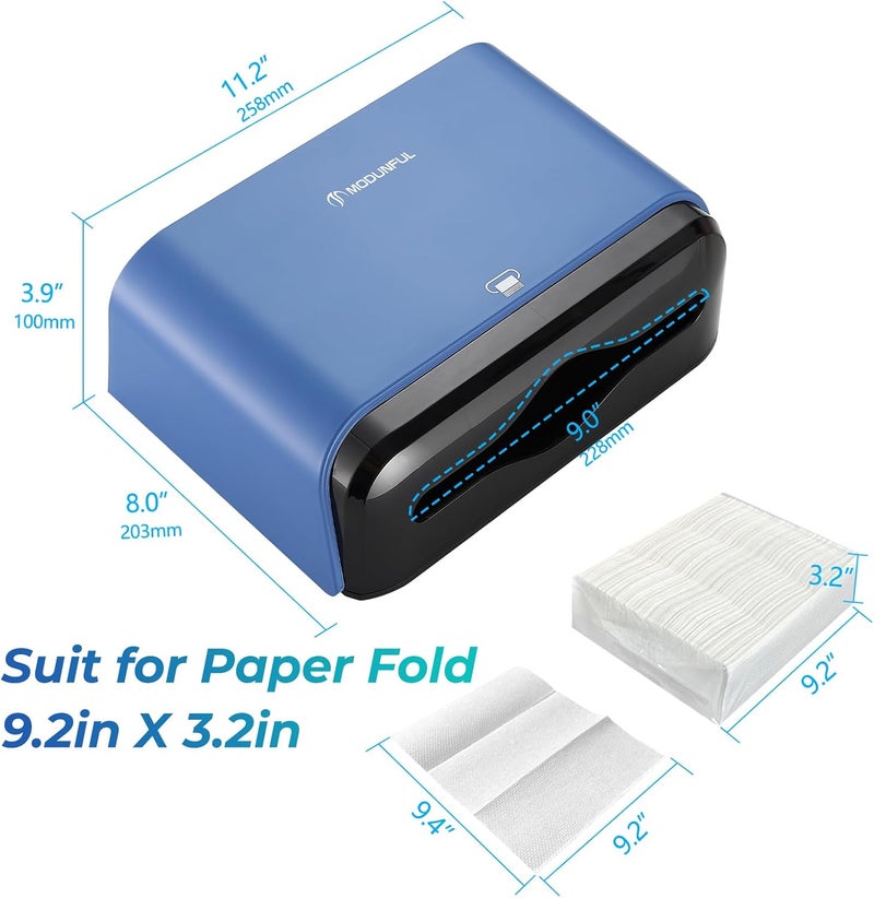 modunful Paper Towel Dispenser Wall Mount - Adhesive Paper Wowel Holder for Bathroom Compact, Touchless Hand Towel Dispenser for Kitchen 200 Sheet - Image 5