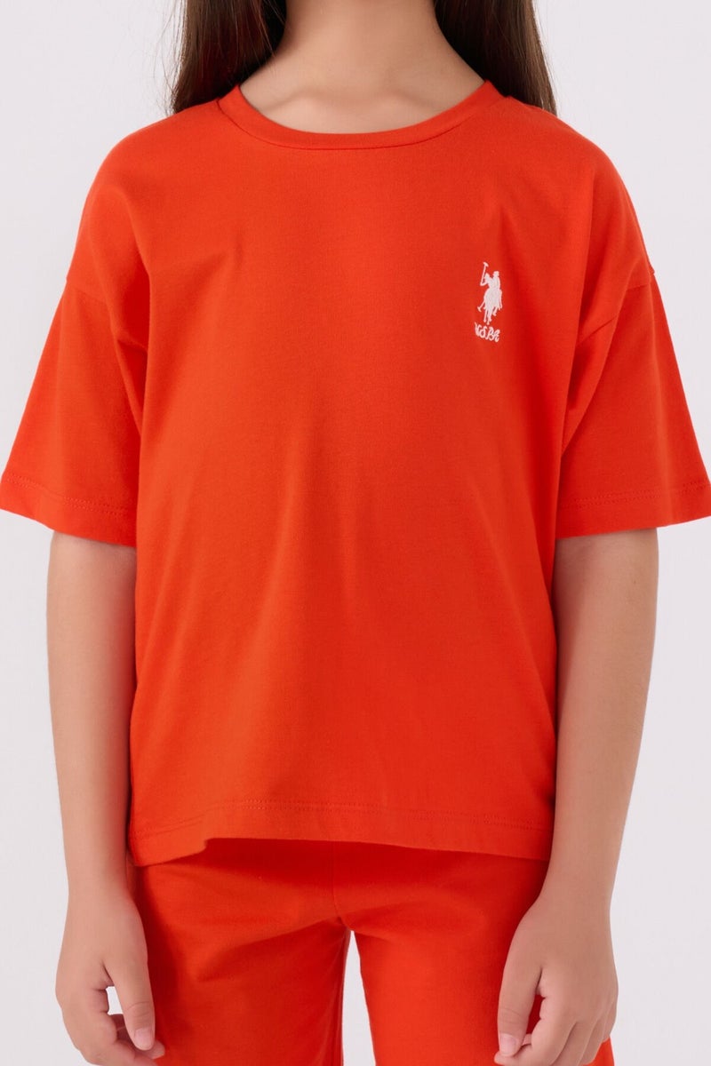 U.S. Polo Assn. Girls Orange Bermuda Set  - Image 4
