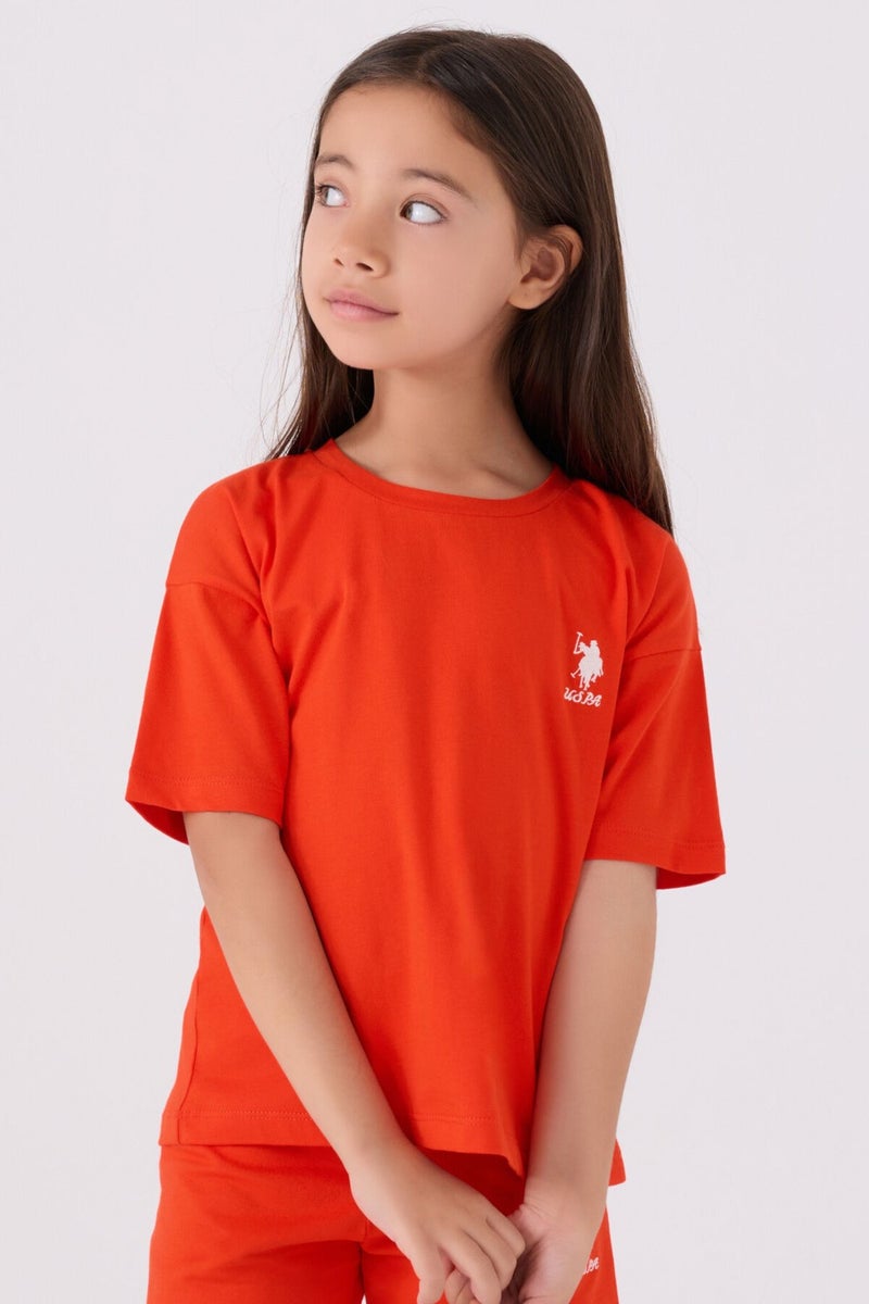 U.S. Polo Assn. Girls Orange Bermuda Set  - Image 2
