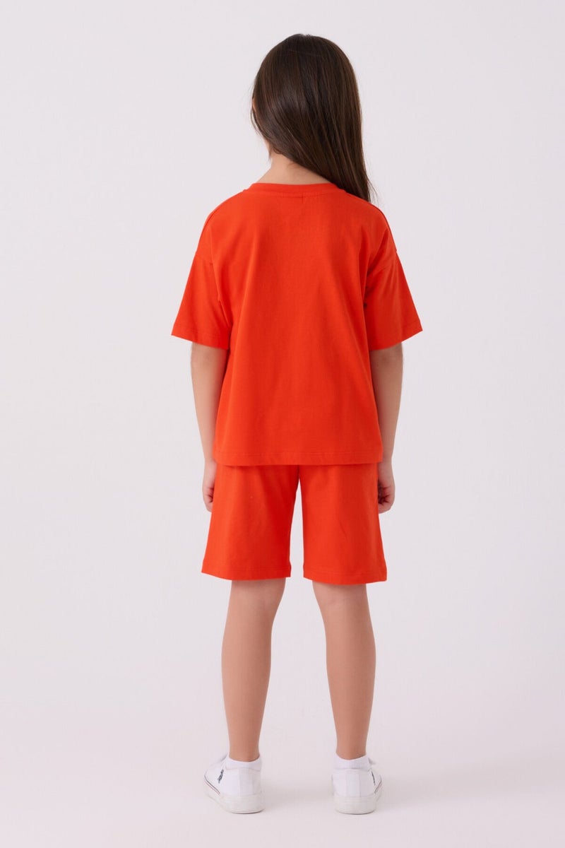 U.S. Polo Assn. Girls Orange Bermuda Set  - Image 5