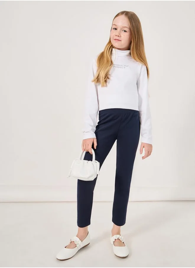 Styli Styli Solid Elastic Waistband Leggings