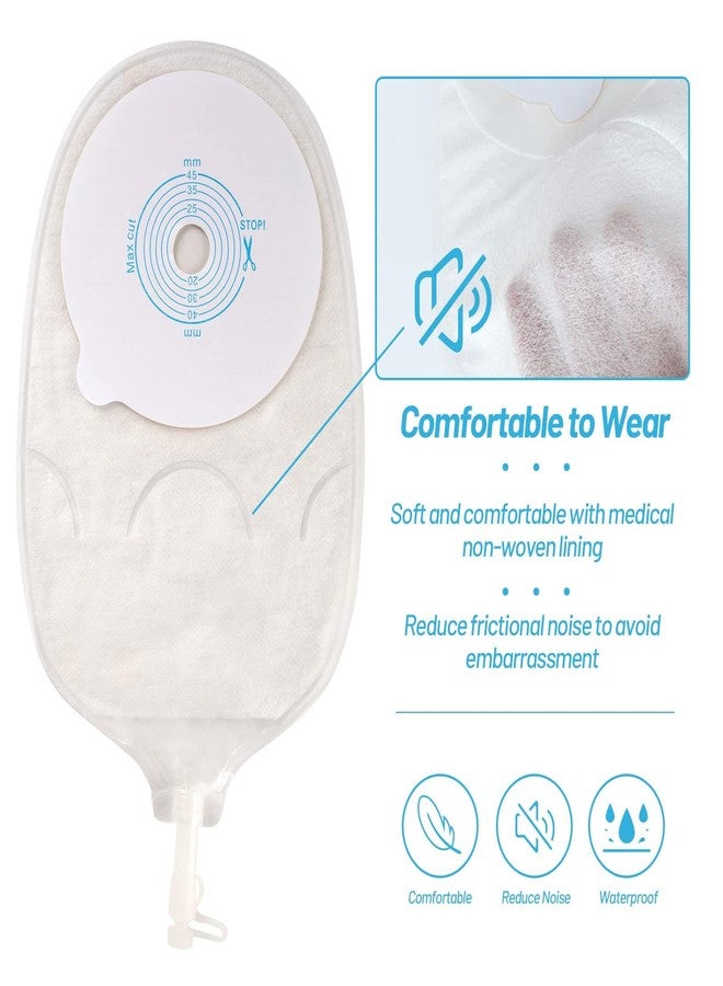 Heagimed 10PCS Urostomy Bags, One Piece Stoma Bag for Urine Anti-backflow Urostomy Bag Suppliers, 15-45mm Cut-to-Fit Drainable Pouch Ostomy Stoma Bags for Ileostomy Stoma Care - Image 2