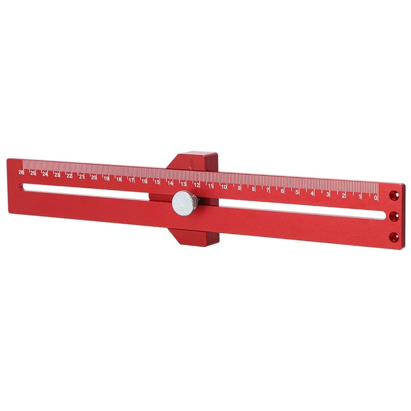Professional Aluminum Alloy T Type Scribing Ruler 30cm Precise Marking Tool For Woodworking - Image 3