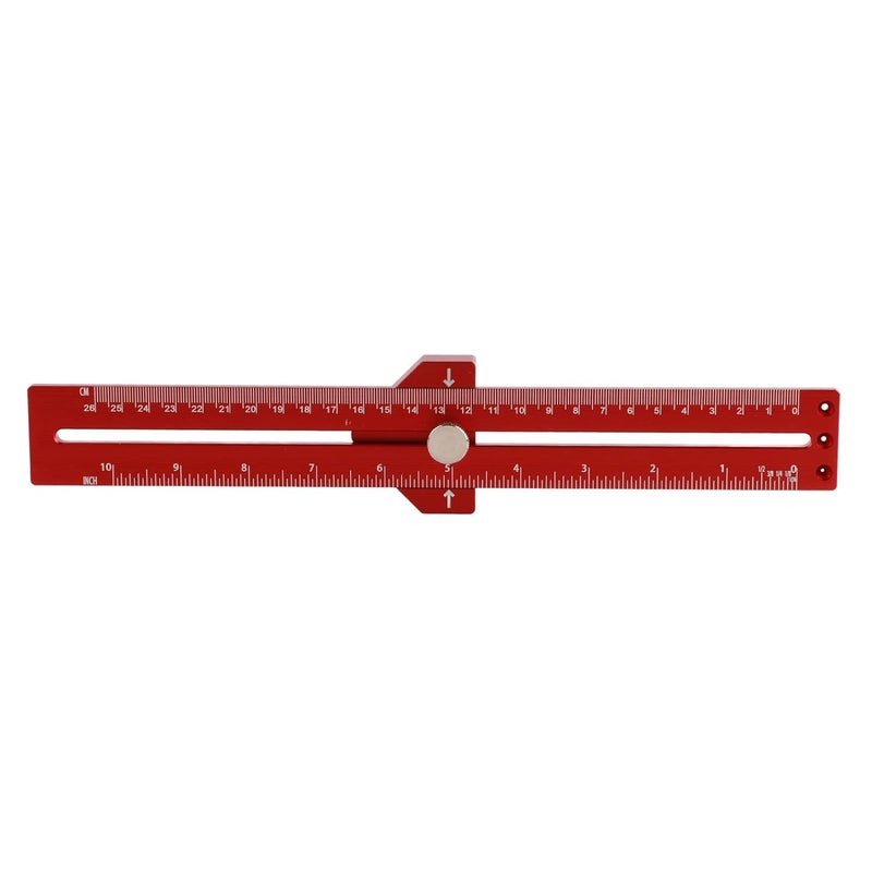 Professional Aluminum Alloy T Type Scribing Ruler 30cm Precise Marking Tool For Woodworking - Image 2