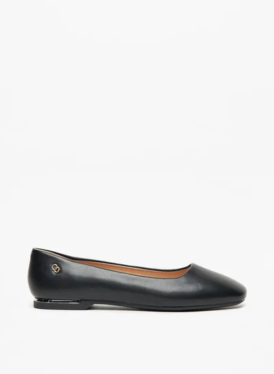 Celeste Women's Solid Slip-On Square Toe Ballerina Shoes