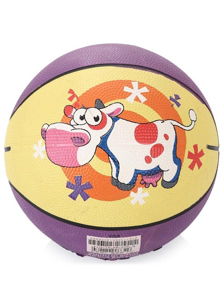 جوريكس كرة سلة جوريكس مطاطية مقاس 3 من هيرموز، كرة سلة للتدريب الداخلي وكرة السلة لثقافة الشوارع، لأطواق الملعب الداخلية أو الخارجية، مناسبة للأطفال والأولاد والبنات، تصميم جميل عالي الجودة - Image 2