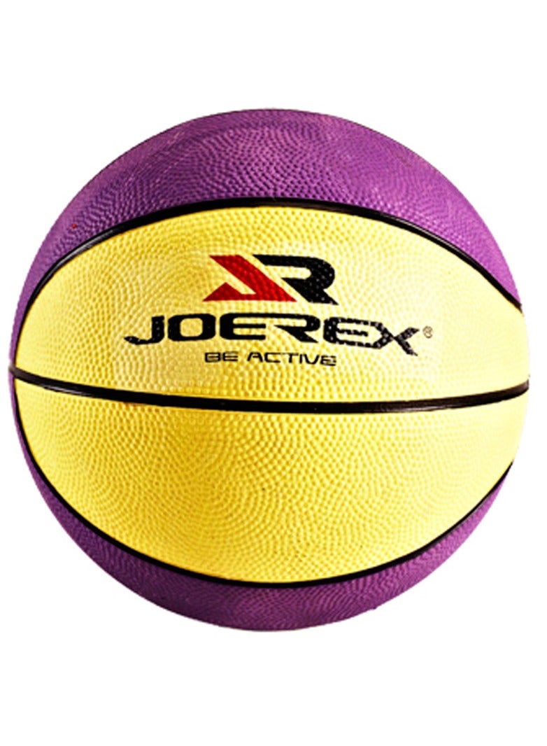 جوريكس كرة سلة جوريكس مطاطية مقاس 3 من هيرموز، كرة سلة للتدريب الداخلي وكرة السلة لثقافة الشوارع، لأطواق الملعب الداخلية أو الخارجية، مناسبة للأطفال والأولاد والبنات، تصميم جميل عالي الجودة - Image 1