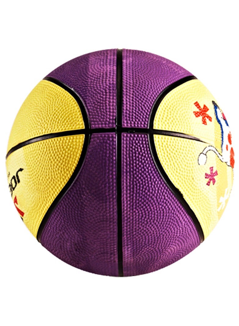 جوريكس كرة سلة جوريكس مطاطية مقاس 3 من هيرموز، كرة سلة للتدريب الداخلي وكرة السلة لثقافة الشوارع، لأطواق الملعب الداخلية أو الخارجية، مناسبة للأطفال والأولاد والبنات، تصميم جميل عالي الجودة - Image 3