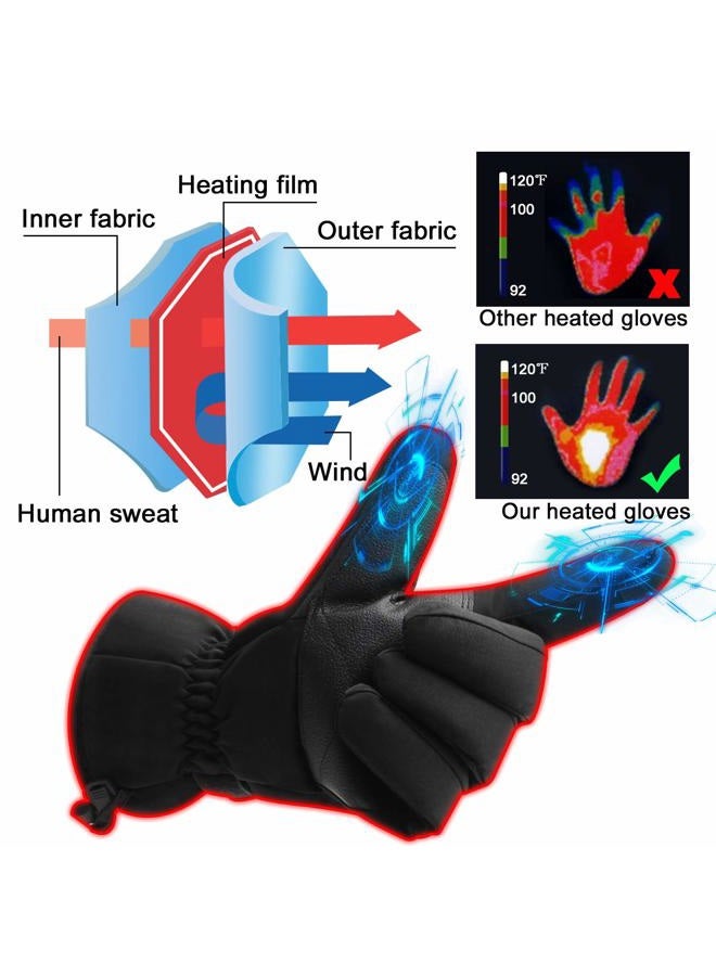 SVPRO Battery Operated Heating Gloves for Men and Women, Waterproof Electric Hand Warms Gloves, Battery Heated Glove Liners for Indoor Outdoor Hiking Cycling Skiing, Winter Warm Gloves for Hunting - Image 2