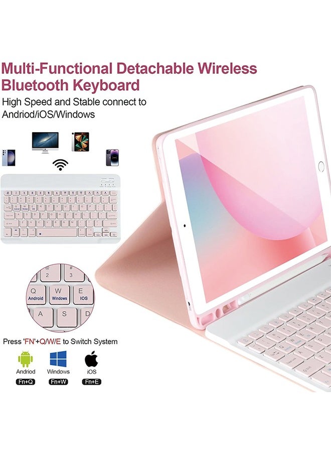 Generic - Keyboard Case for iPad 9th/8th/7th Generation 10.2 Inch [Magnetic Detachable Wireless Keyboard][Support 3 System] Flip Stand Case with Pencil Holder for iPad 10.2 2021/2020/2019, Black - Image 1