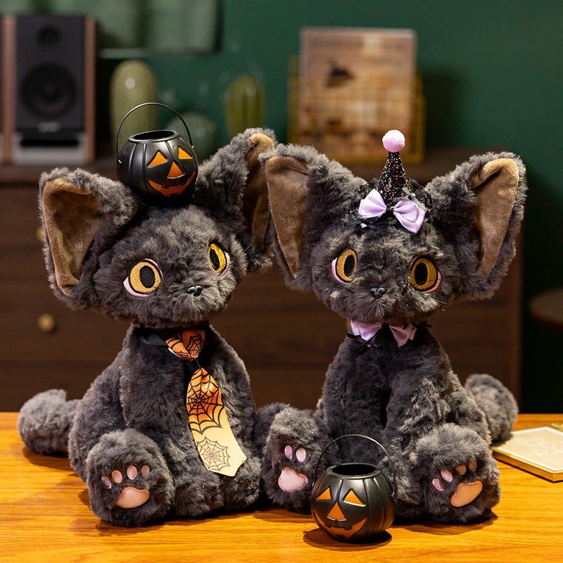 Super Cute Christmas Devon Rex Cat Black Cat Plush Toy Birthday Gift for Girlfriend, Bestie, Boys - Image 3