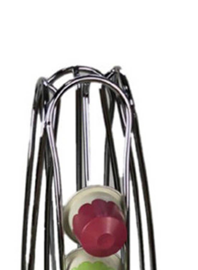 Maston 40 Pods Nespresso Capsule Holder Silver 140x140x400mm - Image 2