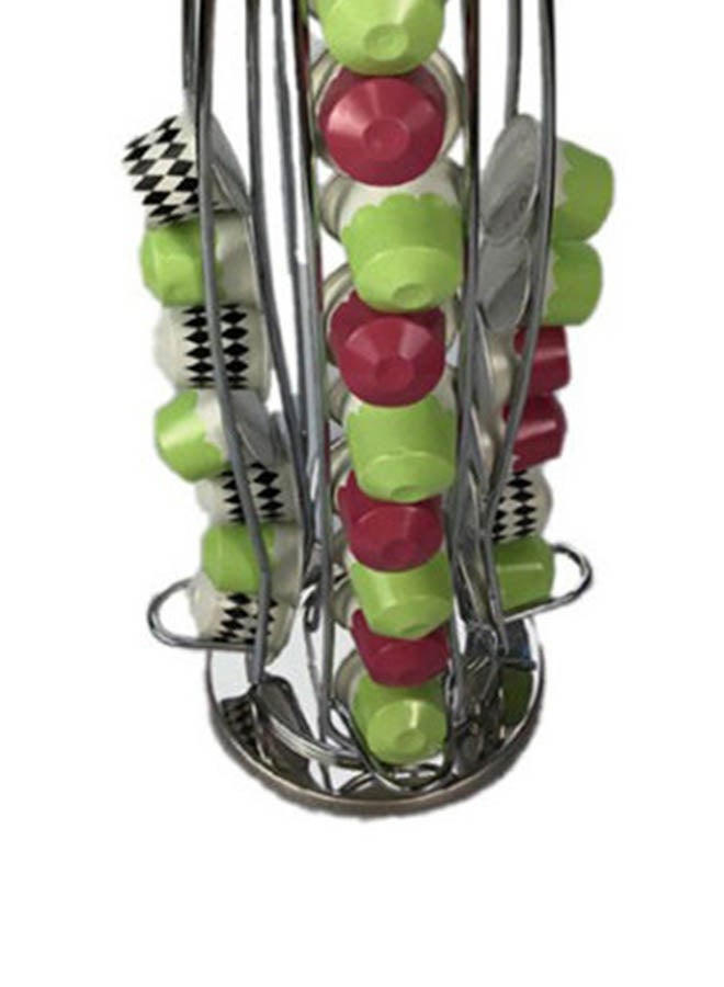 Maston 40 Pods Nespresso Capsule Holder Silver 140x140x400mm - Image 3