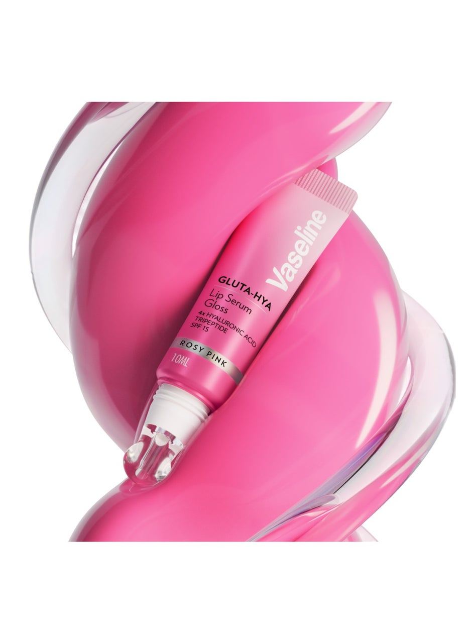 Buy Vaseline Gluta-Hya Serum Gloss Tinted Lip Care Rosy Pink | Hyaluronic Acid & Glutathione for Plump Dewy Lips Online | 15 Minutes Instant Delivery