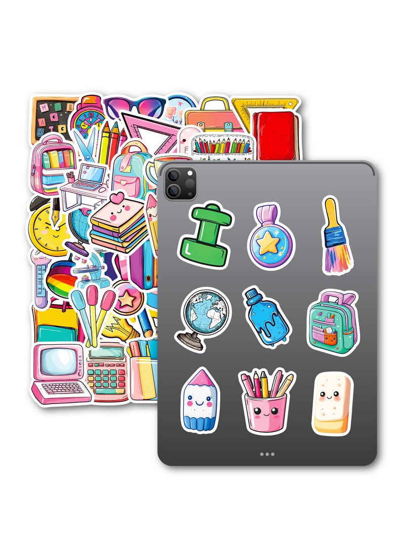50pcs Learning Stationery Stickers Cheer to Kindergarten Go to School Theme Party Decal Decoration for Notebook Guitar Skateboards Laptops Water Bottles Bikes Luggage Computer Phone Car Envelope - Image 5