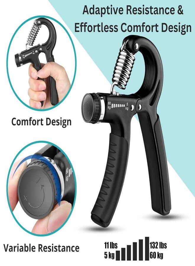 ALN® Premium Adjustable Hand Gripper Exerciser for Wrist and Finger |Forearm & Veins| Increase Hand Grip and Forearm Power| Exercise Equipment | Grip Training for Athletes, Sportsperson | Home Gym Trainer - Image 2