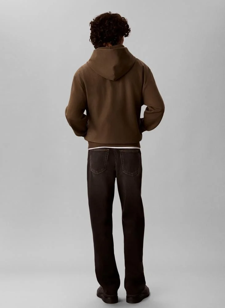 Calvin Klein Micro Logo Premium Sueded Terry Hoody