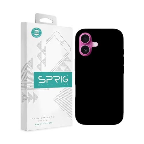 SPRIG Compatible with iPhone 17 Premium SilkTone Back Cover Drop Tested Shock Proof Mobile Case for Men, Women, Boys and Girls with Camera Protection (Black) - Image 1