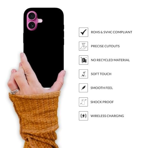SPRIG Compatible with iPhone 17 Premium SilkTone Back Cover Drop Tested Shock Proof Mobile Case for Men, Women, Boys and Girls with Camera Protection (Black) - Image 4