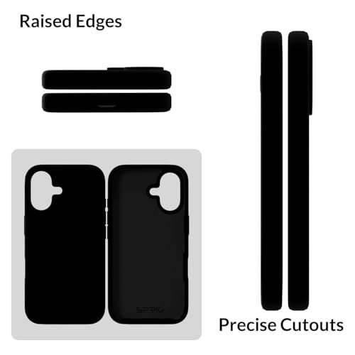 SPRIG Compatible with iPhone 17 Premium SilkTone Back Cover Drop Tested Shock Proof Mobile Case for Men, Women, Boys and Girls with Camera Protection (Black) - Image 3